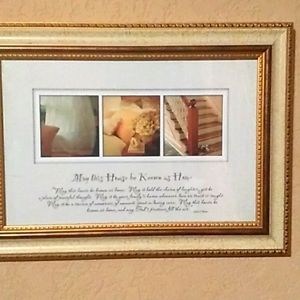 ⚜️ Framed ART Gold "MAY this HOUSE BE KNOW as HOME"  Prayers 🙏🏽